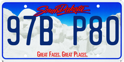 SD license plate 97BP80