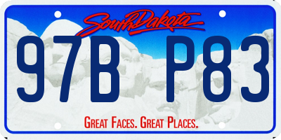 SD license plate 97BP83