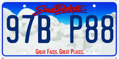SD license plate 97BP88