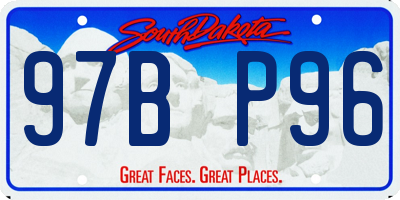 SD license plate 97BP96