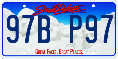 SD license plate 97BP97