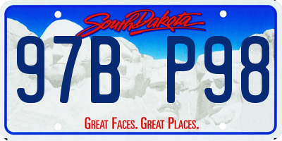 SD license plate 97BP98