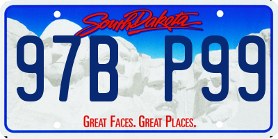 SD license plate 97BP99