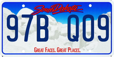 SD license plate 97BQ09