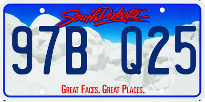 SD license plate 97BQ25