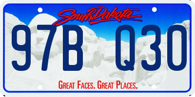 SD license plate 97BQ30