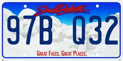 SD license plate 97BQ32