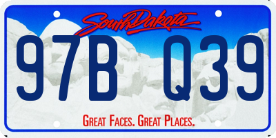 SD license plate 97BQ39