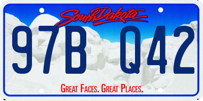 SD license plate 97BQ42