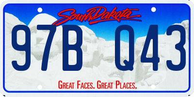 SD license plate 97BQ43