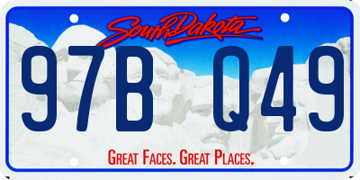 SD license plate 97BQ49