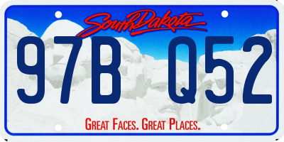 SD license plate 97BQ52