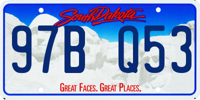 SD license plate 97BQ53