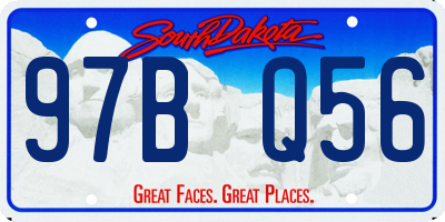 SD license plate 97BQ56