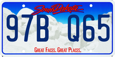 SD license plate 97BQ65