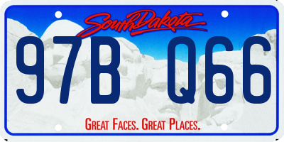 SD license plate 97BQ66