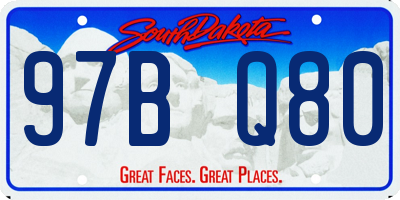 SD license plate 97BQ80