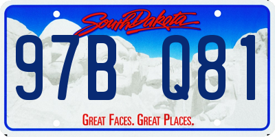 SD license plate 97BQ81
