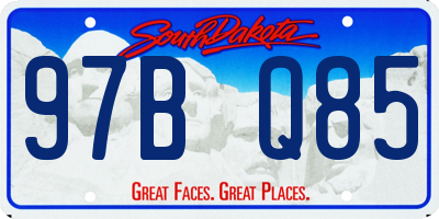 SD license plate 97BQ85