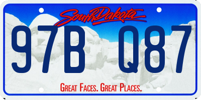 SD license plate 97BQ87