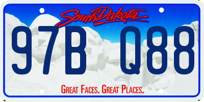 SD license plate 97BQ88