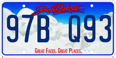 SD license plate 97BQ93