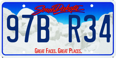 SD license plate 97BR34