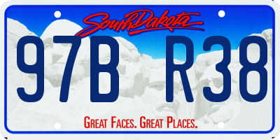 SD license plate 97BR38