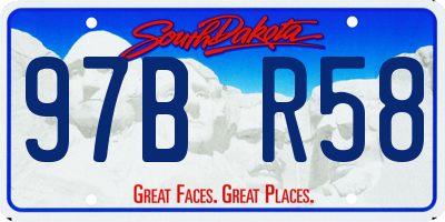SD license plate 97BR58