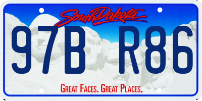SD license plate 97BR86