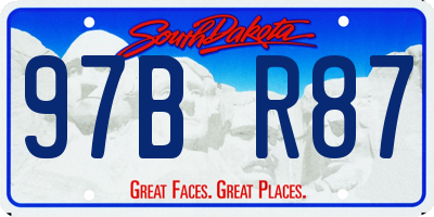 SD license plate 97BR87