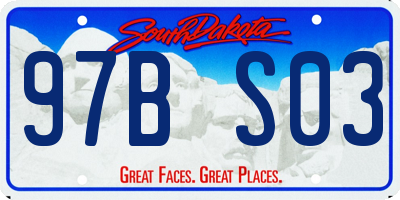 SD license plate 97BS03