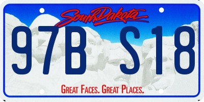 SD license plate 97BS18