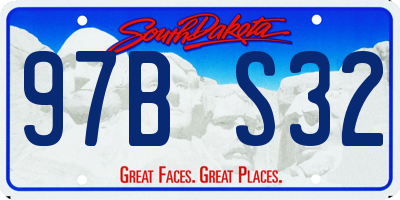 SD license plate 97BS32