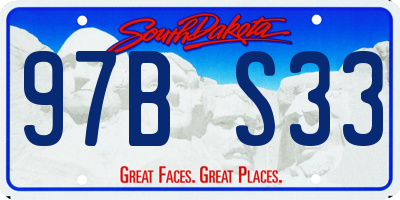 SD license plate 97BS33