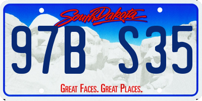 SD license plate 97BS35
