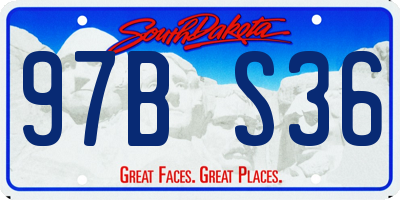 SD license plate 97BS36