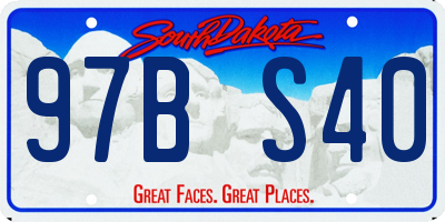 SD license plate 97BS40