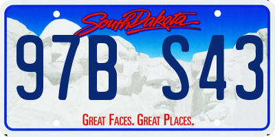 SD license plate 97BS43
