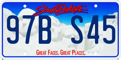SD license plate 97BS45