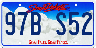 SD license plate 97BS52
