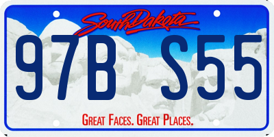 SD license plate 97BS55