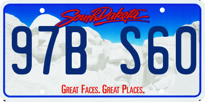 SD license plate 97BS60