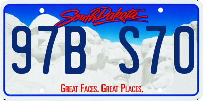SD license plate 97BS70