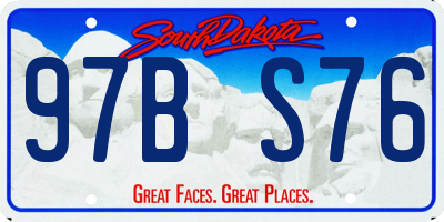 SD license plate 97BS76