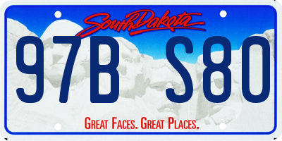 SD license plate 97BS80