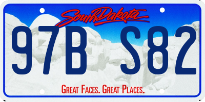 SD license plate 97BS82