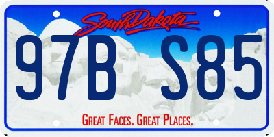 SD license plate 97BS85