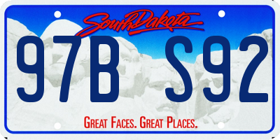 SD license plate 97BS92
