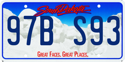 SD license plate 97BS93